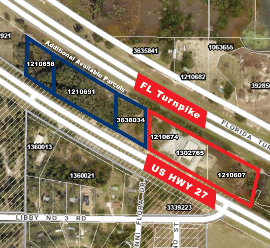 Red Parcels Included in Price. Blue Parcels are also available for expansion.